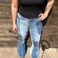 Vervet Enjoyed Color Block Flare Jeans