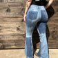 Vervet Enjoyed Color Block Flare Jeans